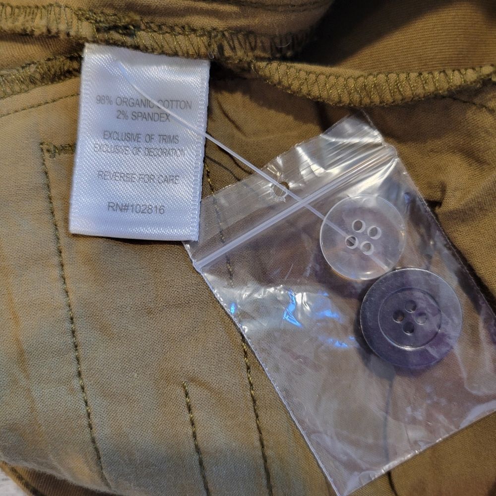 Garnet Hill organic cotton chino wide leg, brown/camel size 14 - Picture 8 of 12